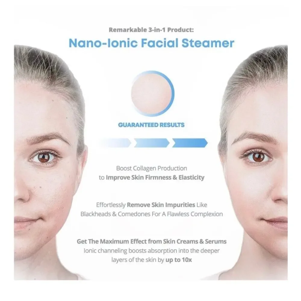 Pure Daily Care NanoSteamer 3-in-1 Facial Steamer & Extraction Kit NEW Open Box